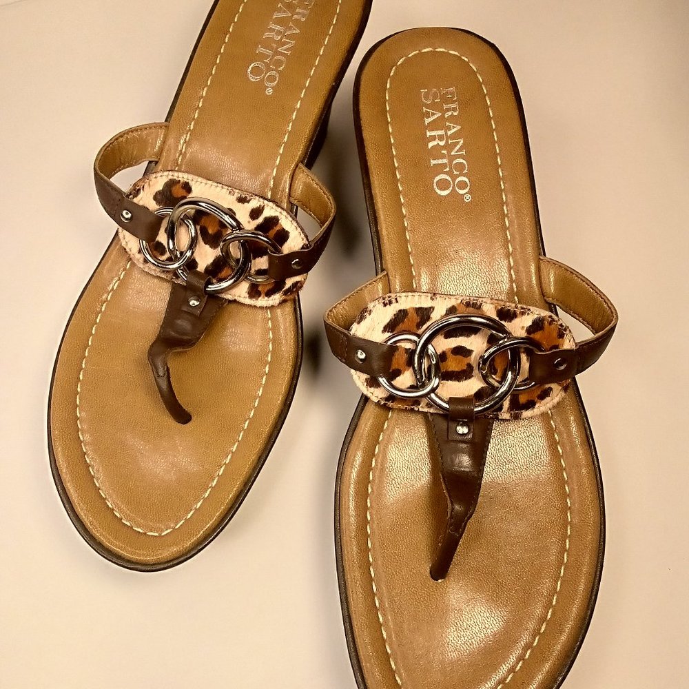 Franco Sarto Leopard Print Wedge Heel - image 3